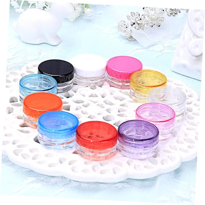 Assorted Color 3X3CM Round Cream Jars 55pcs Refillable Plastic Containers for Travel Lotion Shampoo - Image 5